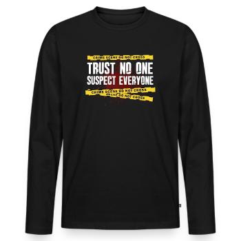 Krimi-Dinner-Spaß-Nacht - Männer Premium Bio Langarmshirt - Schwarz - Vorne - Nico (187cm)