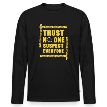 Krimi-Dinner-Spaß-Nacht - Männer Premium Bio Langarmshirt - Schwarz - Vorne - Nico (187cm)