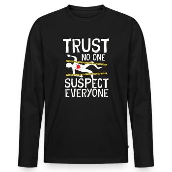 Krimi-Dinner-Spaß-Nacht - Männer Premium Bio Langarmshirt - Schwarz - Vorne - Nico (187cm)