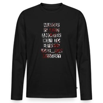 Murder Mystery Dinner Fun Night - T-shirt manches longues Premium bio Homme - noir - Devant - Nico (187cm)