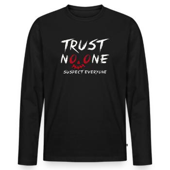 Krimi-Dinner-Spaß-Nacht - Männer Premium Bio Langarmshirt - Schwarz - Vorne - Nico (187cm)