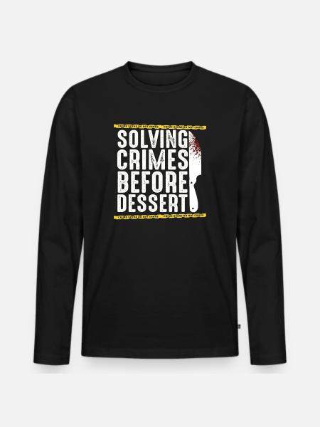 Murder Mystery Dinner Fun Night - Men's Premium Organic Long Sleeve Shirt - black
