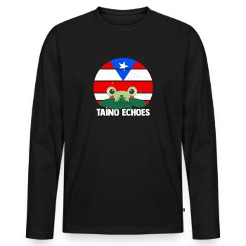 Taino fait écho à l’héritage portoricain des Coqui - T-shirt manches longues Premium bio Homme - noir - Devant - Nico (187cm)