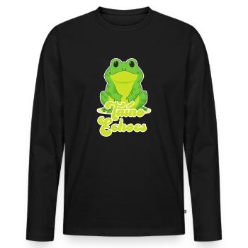 Taíno Echoes Caribbean Ancestry Pride - Men's Premium Organic Long Sleeve Shirt - black - Front - Nico (187cm)