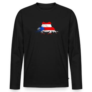Taíno fait écho à la fierté de l’ascendance caribéenne - T-shirt manches longues Premium bio Homme - noir - Devant - Nico (187cm)