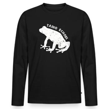 Taíno fait écho à la fierté de l’ascendance caribéenne - T-shirt manches longues Premium bio Homme - noir - Devant - Nico (187cm)