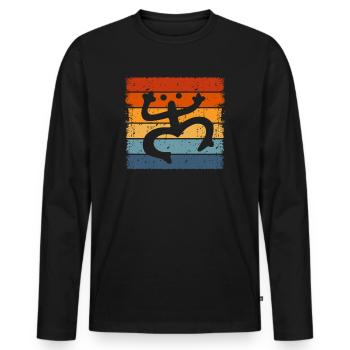 Taíno fait écho à la fierté de l’ascendance caribéenne - T-shirt manches longues Premium bio Homme - noir - Devant - Nico (187cm)
