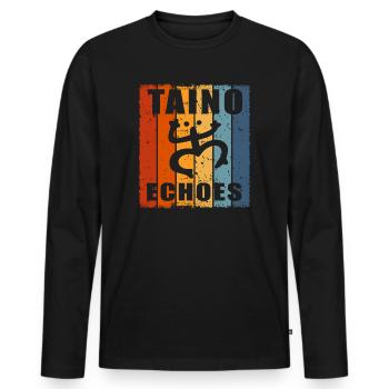 Taíno fait écho à la fierté de l’ascendance caribéenne - T-shirt manches longues Premium bio Homme - noir - Devant - Nico (187cm)
