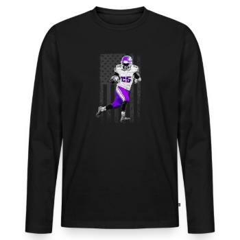 Lineman Because Quarterbacks Need Heroes - Men's Premium Organic Long Sleeve Shirt - black - Front - Nico (187cm)