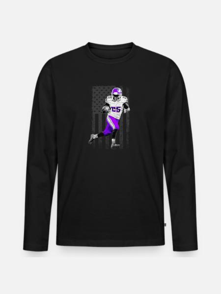 Lineman Because Quarterbacks Need Heroes - Men's Premium Organic Long Sleeve Shirt - black
