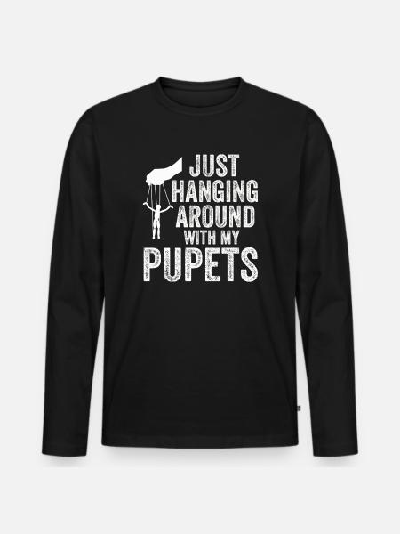 Puppetry Puppeteer Puppet Puppets - Men's Premium Organic Long Sleeve Shirt - black