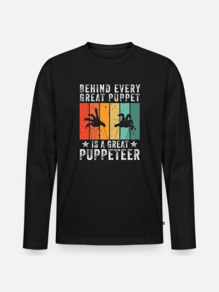 Puppetry Puppeteer Puppet Puppets - Men's Premium Organic Long Sleeve Shirt - black