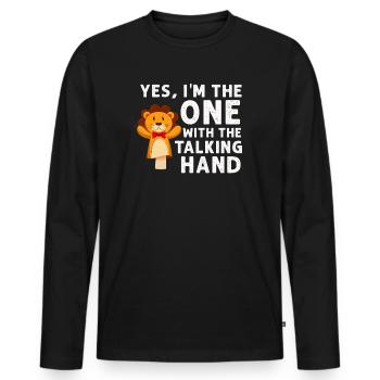 Puppetry Puppeteer Puppet Puppets - Men's Premium Organic Long Sleeve Shirt - black - Front - Nico (187cm)