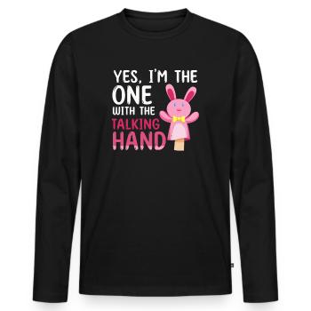 Puppetry Puppeteer Puppet Puppets - Men's Premium Organic Long Sleeve Shirt - black - Front - Nico (187cm)