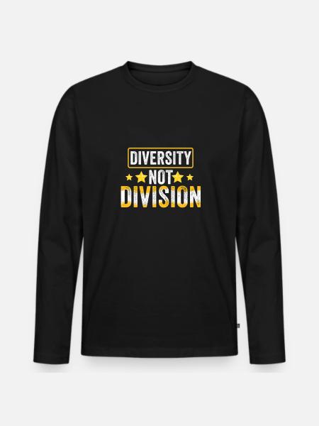 Celebrate Diversity Not Division Unity - Men's Premium Organic Long Sleeve Shirt - black