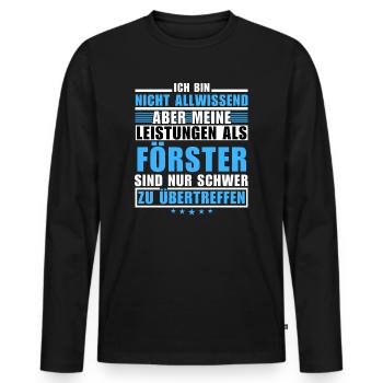 Des performances inégalées en tant que forestier - T-shirt manches longues Premium bio Homme - noir - Devant - Nico (187cm)