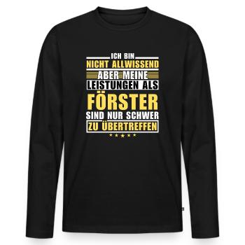 Des performances inégalées en tant que forestier - T-shirt manches longues Premium bio Homme - noir - Devant - Nico (187cm)