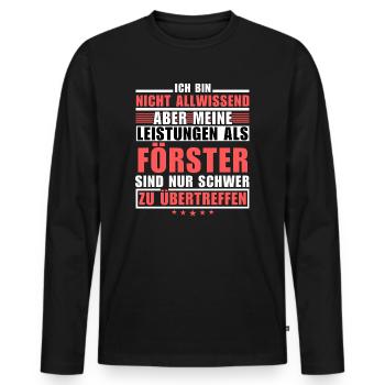 Des performances inégalées en tant que forestier - T-shirt manches longues Premium bio Homme - noir - Devant - Nico (187cm)