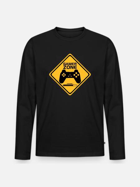 Gamer Zone - Men's Premium Organic Long Sleeve Shirt - black