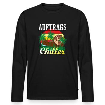 Jugendsprache Hetz mich nicht Auftragschiller - Männer Premium Bio Langarmshirt - Schwarz - Vorne - Nico (187cm)