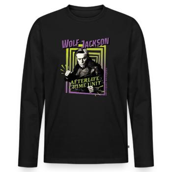 Beetlejuice 2 Wolf Jackson Afterlife Crime Unit - Men's Premium Organic Long Sleeve Shirt - black - Front - Nico (187cm)