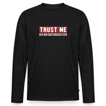 Crois-Moi, Je Suis Un Tuteur De Données Tuteur De - T-shirt manches longues Premium bio Homme - noir - Devant - Nico (187cm)