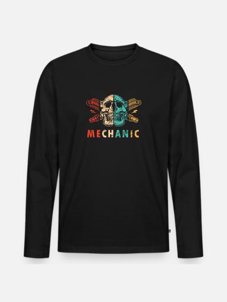 Automotive Technician Mechatronics Engineer Auto - Men's Premium Organic Long Sleeve Shirt - black