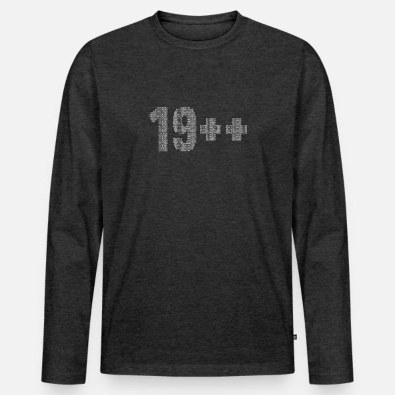 19++ Programmierer Softwareingenieur Coder 20. Männer Premium Bio Langarmshirt