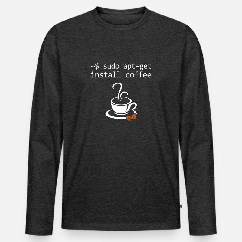 Sudo Install Coffee Informatiker Admin Männer Premium Bio Langarmshirt