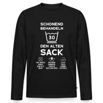 30. GEBURTSTAG MANN JAHRGANG 1993 30 JAHRE - Männer Premium Bio Langarmshirt - Schwarz - Vorne - Nico (187cm)