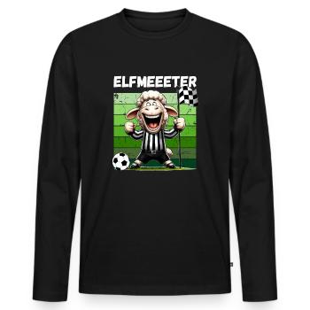 Football Fan De Football Pénalité Terrain De Football Drôle - T-shirt manches longues Premium bio Homme - noir - Devant - Nico (187cm)