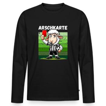 Football Football Fan Final Red Card Foul Funny - Men's Premium Organic Long Sleeve Shirt - black - Front - Nico (187cm)