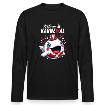 Carnaval de Cologne Wal rut Wiess Kölle Alaaf Cologne - T-shirt manches longues Premium bio Homme - noir - Devant - Nico (187cm)