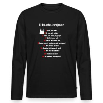 Carnival Cologne Basic Law Cologne Alaaf Cologne - Men's Premium Organic Long Sleeve Shirt - black - Front - Nico (187cm)