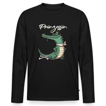 Carnaval Cologne Crocodile Princesse Kölle Alaaf - T-shirt manches longues Premium bio Homme - noir - Devant - Nico (187cm)