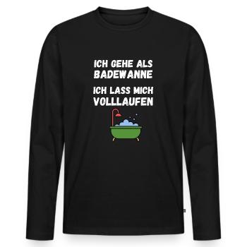 Carnival Cologne Cologne Alaaf Alcohol Party Funny - Men's Premium Organic Long Sleeve Shirt - black - Front - Nico (187cm)
