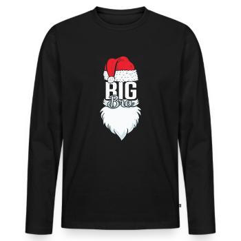 Big Bro Christmas Big Bro Christmas - Men's Premium Organic Long Sleeve Shirt - black - Front - Nico (187cm)
