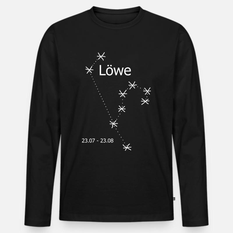 Sternbild Löwe - Männer Premium Bio Langarmshirt - Schwarz