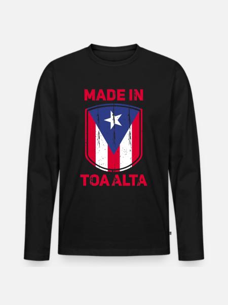 Toa Alta Puerto Rico - Men's Premium Organic Long Sleeve Shirt - black