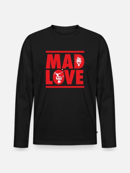 DC Comics Originals Joker Harley Quinn Mad Love - Men's Premium Organic Long Sleeve Shirt - black