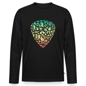 Bassiste, Guitare Basse, Guitare Basse, Bassiste - T-shirt manches longues Premium bio Homme - noir - Devant - Nico (187cm)