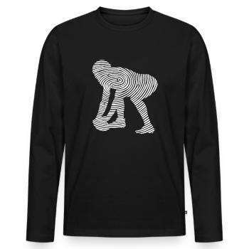Football américain Fingerprint Football masculin - T-shirt manches longues Premium bio Homme - noir - Devant - Nico (187cm)