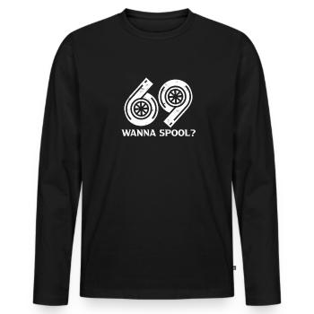 Spulen Sie Turbo für Auto-Enthusiasten - Classic - Männer Premium Bio Langarmshirt - Schwarz - Vorne - Nico (187cm)