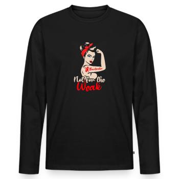 Barkeeper nichts für Schwache - Mixology Alcohol - Männer Premium Bio Langarmshirt - Schwarz - Vorne - Nico (187cm)