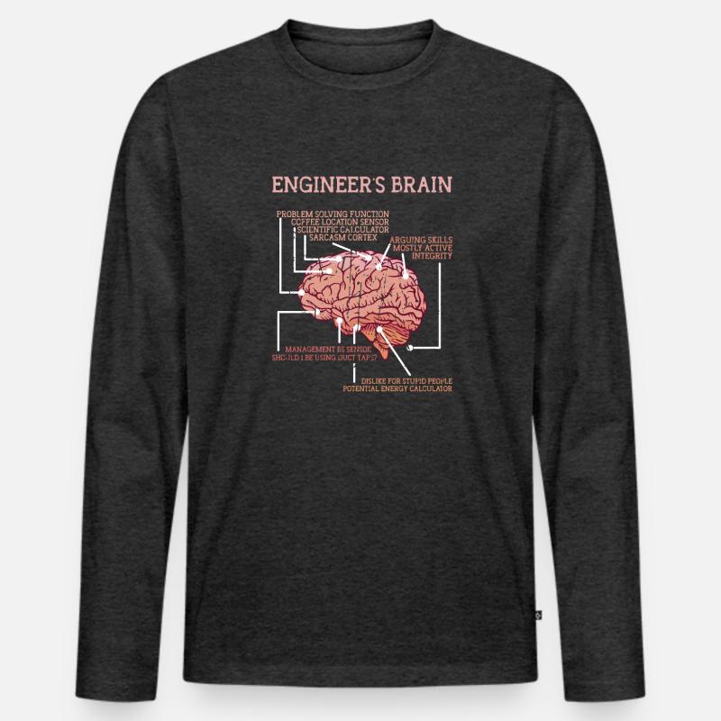 Engineer's brain problem solving function - Men's Premium Organic Long Sleeve Shirt