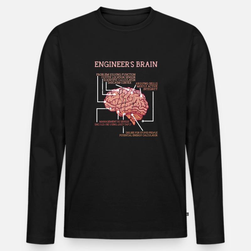 Engineer's brain problem solving function - Men's Premium Organic Long Sleeve Shirt