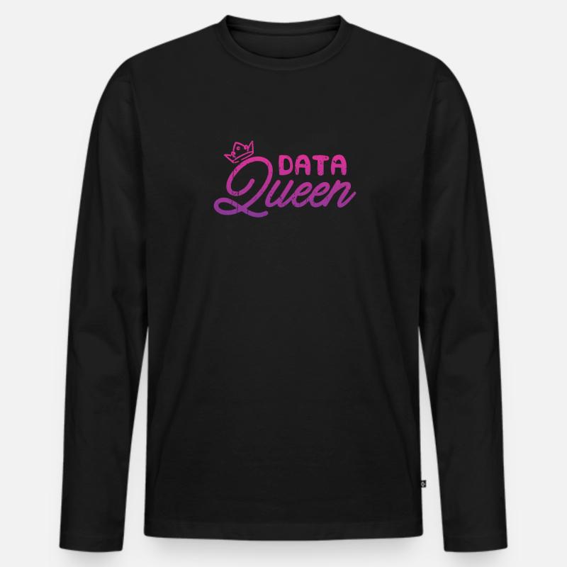 Data Queen - Codierung - Männer Premium Bio Langarmshirt - Schwarz