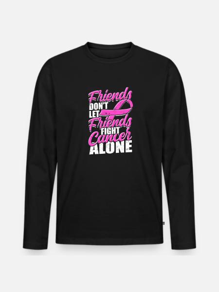 Freunde lassen Freunde nicht alleine gegen Krebs kämpfen - - Männer Premium Bio Langarmshirt - Schwarz