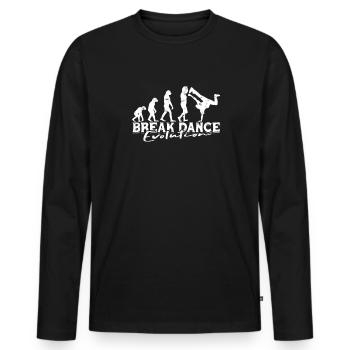 Break Dance Evolution - tumbling - T-shirt manches longues Premium bio Homme - noir - Devant - Nico (187cm)