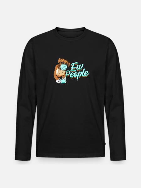 Ew People - human bestfriend - Men's Premium Organic Long Sleeve Shirt - black